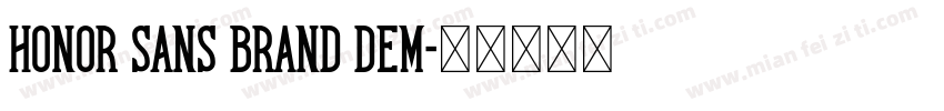 honor sans brand dem字体转换